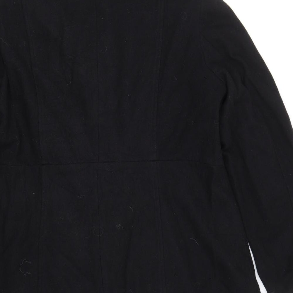 Happy Holly Womens Black Pea Coat Coat Size L