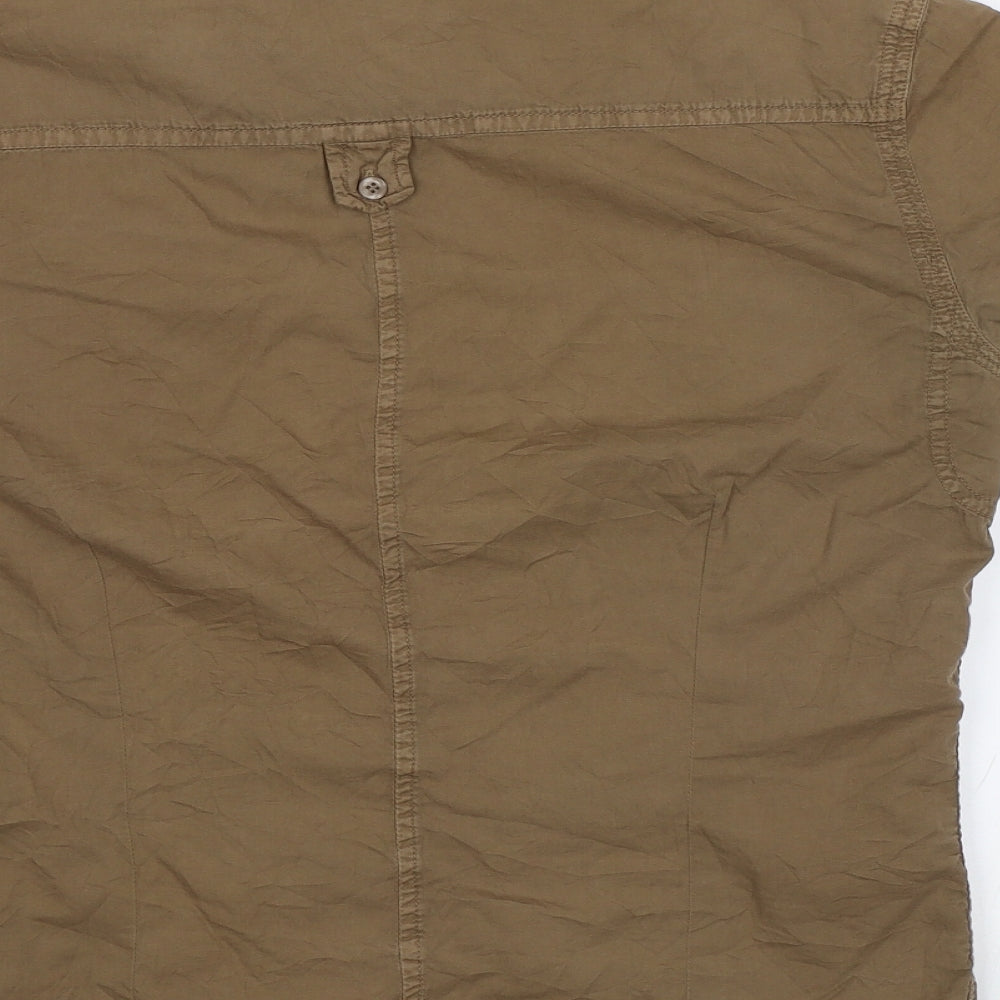 JC Rags Mens Brown Button-Up Size S