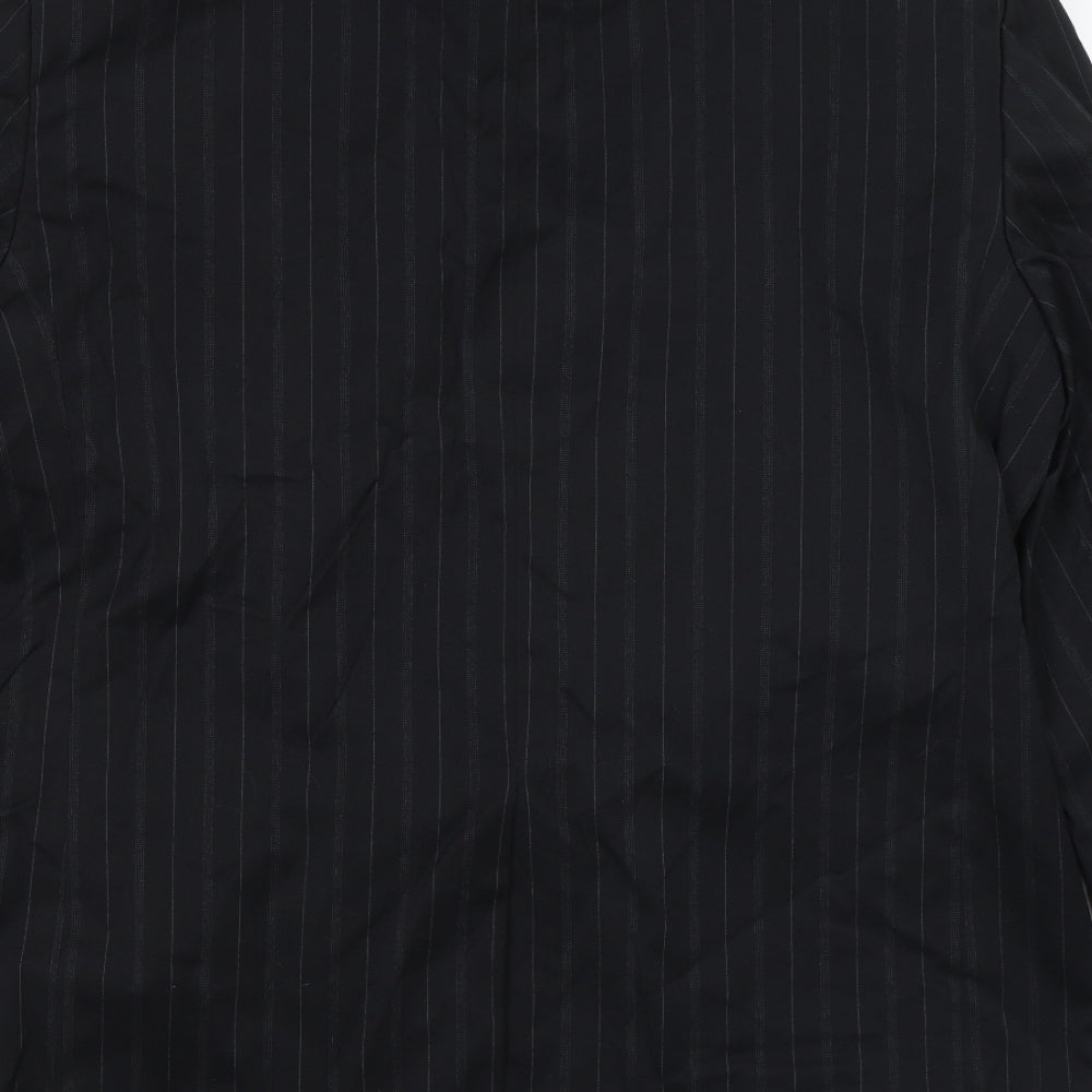 Nick(it) Mens Black Striped Jacket Blazer Size L