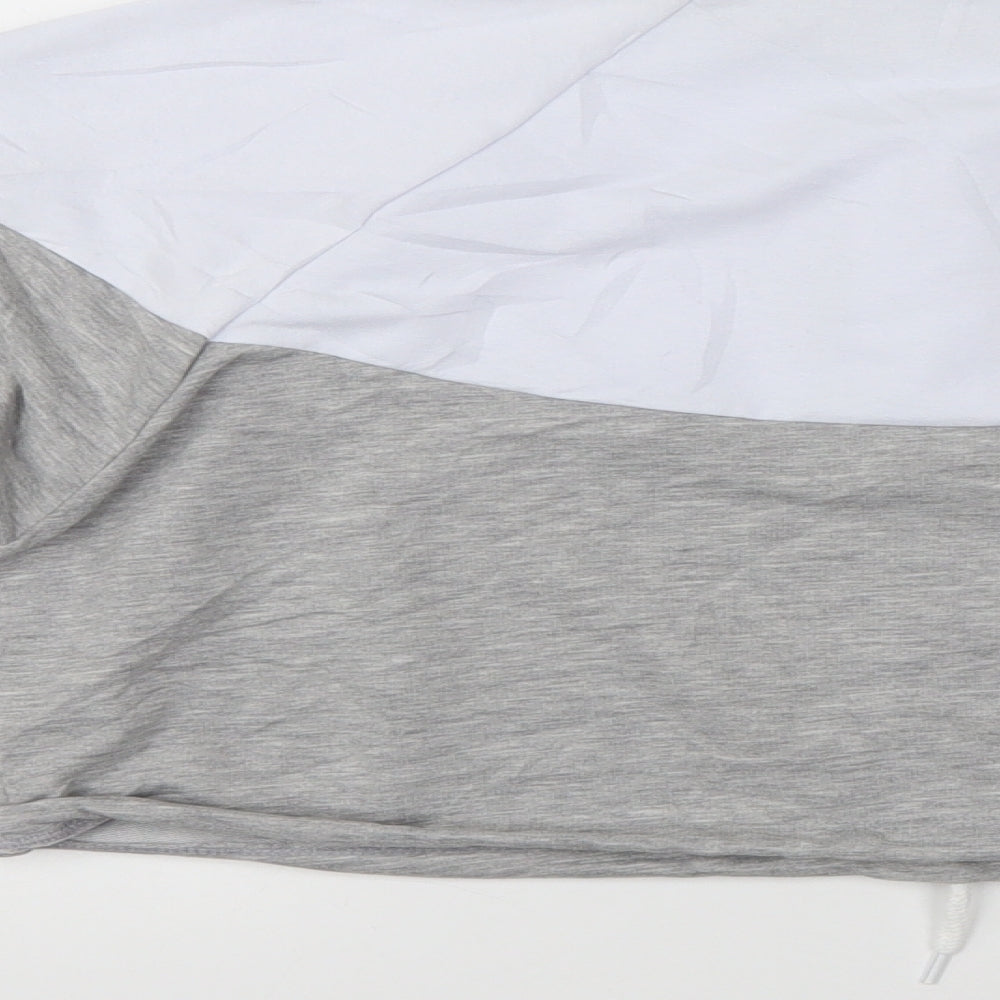 Boohoo Womens Grey Pullover Sweatshirt Size S - cropped