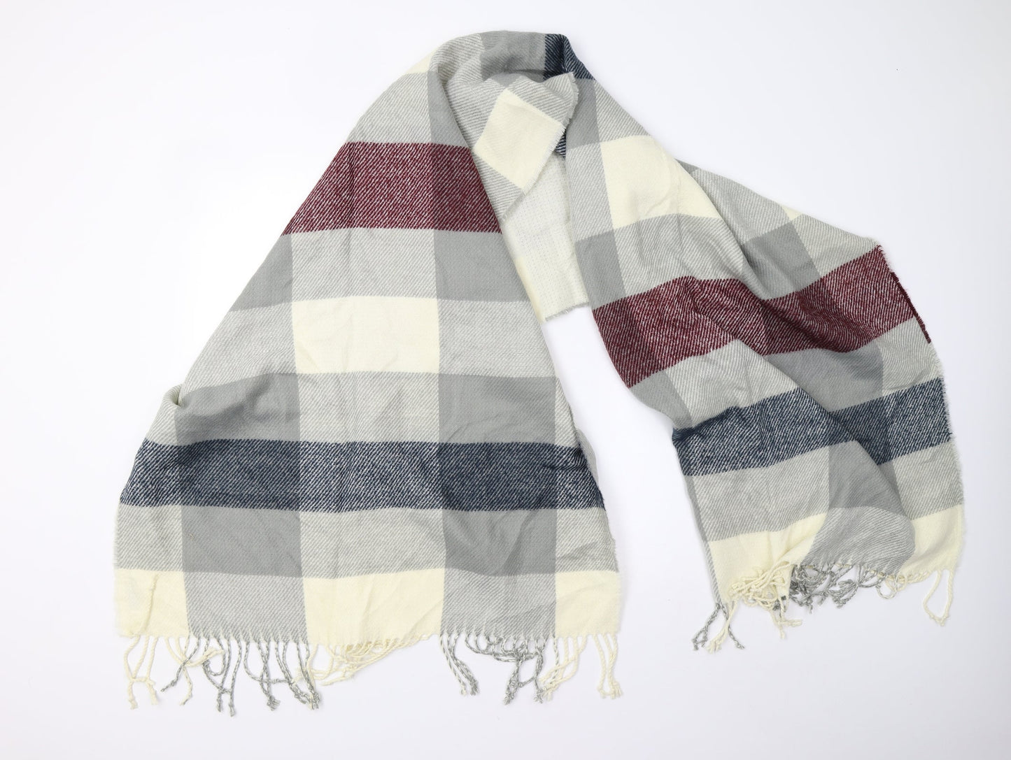 Warehouse Unisex Multicoloured Check Knit Shawl/Wrap