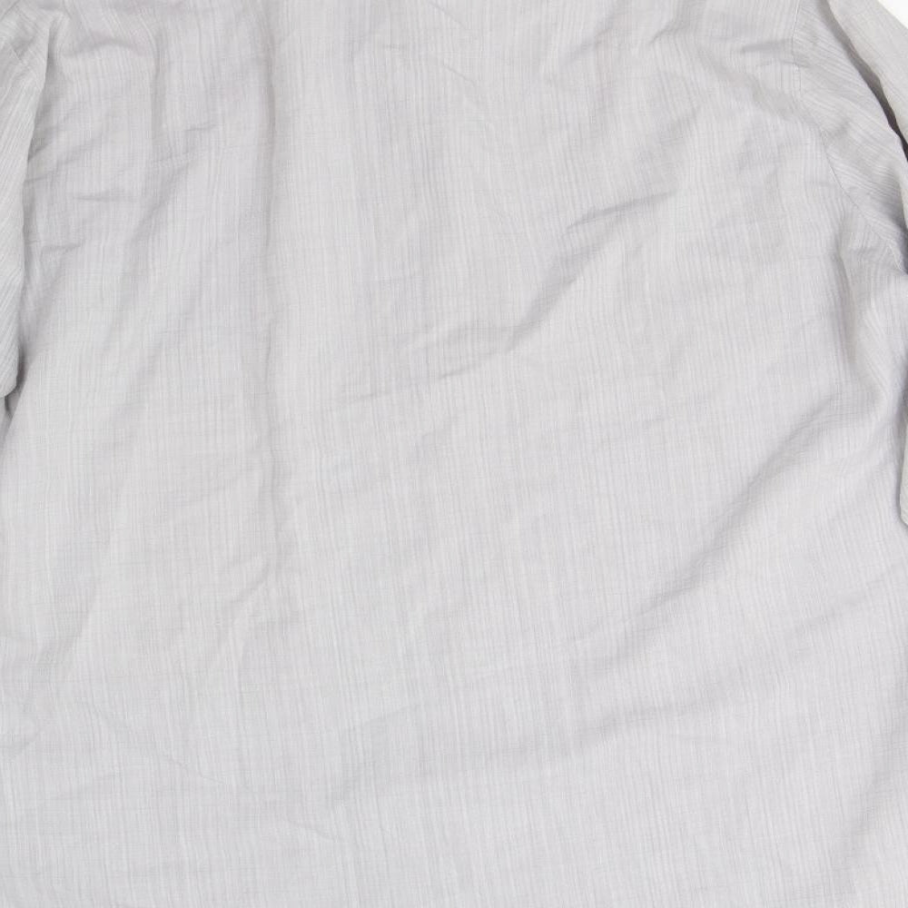 Marks & Spencer Mens Grey Button-Up Size 15.5