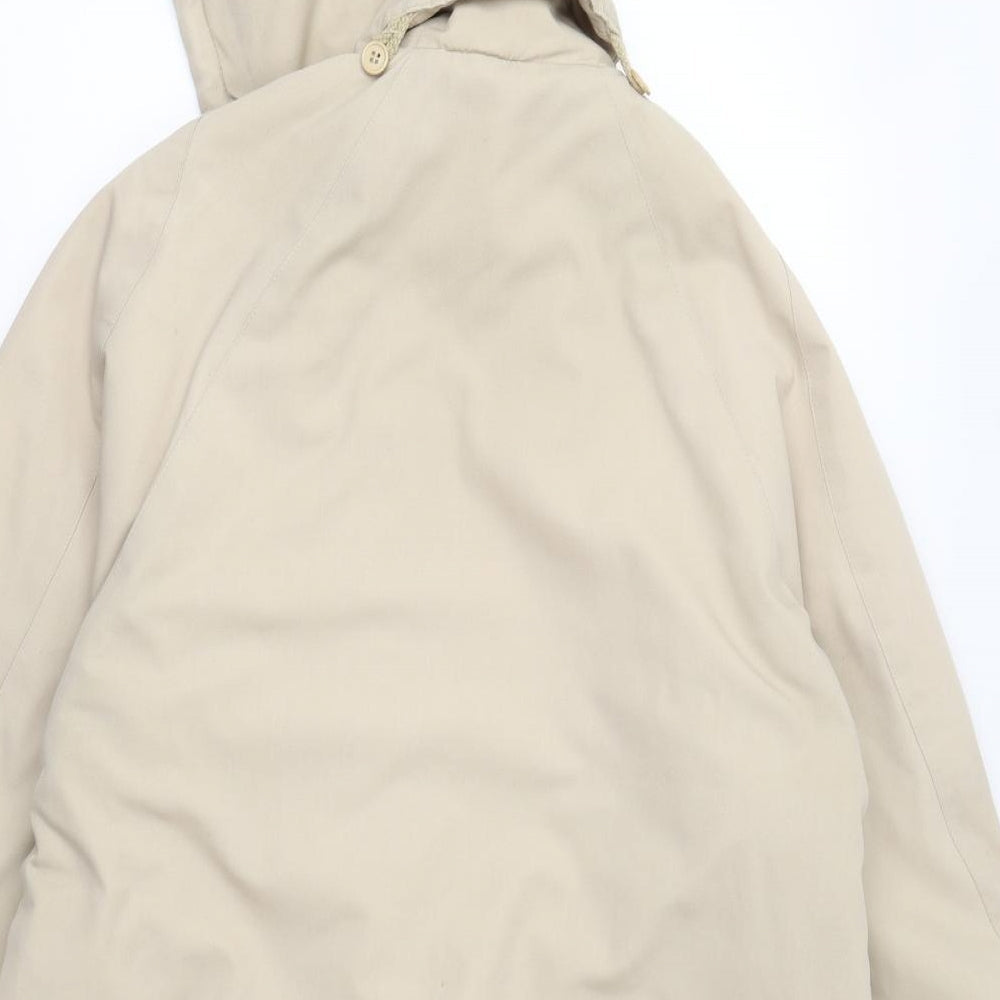 Preworn Womens Beige Overcoat Coat Size 14