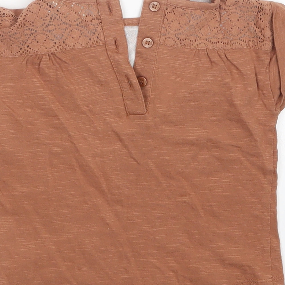 NEXT Girls Brown Basic T-Shirt Size 6-9 Months