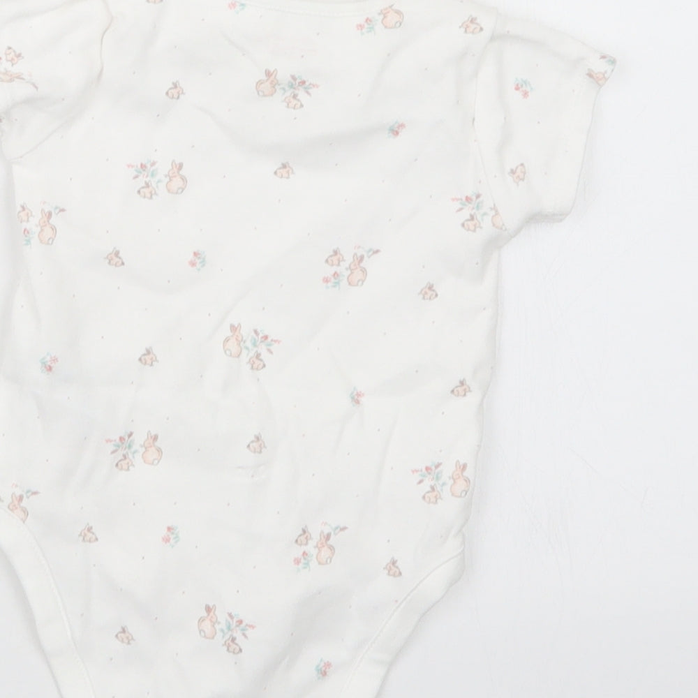 NEXT Girls White Geometric Babygrow One-Piece Size 3-6 Months