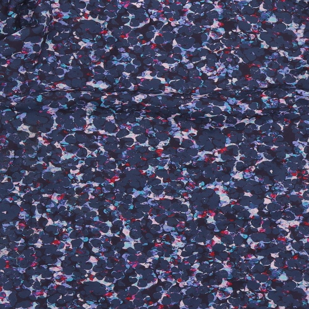 Monsoon Womens Blue Floral Basic T-Shirt Size 14