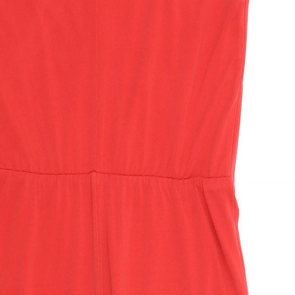 Coast Womens Orange Colourblock A-Line Size 12