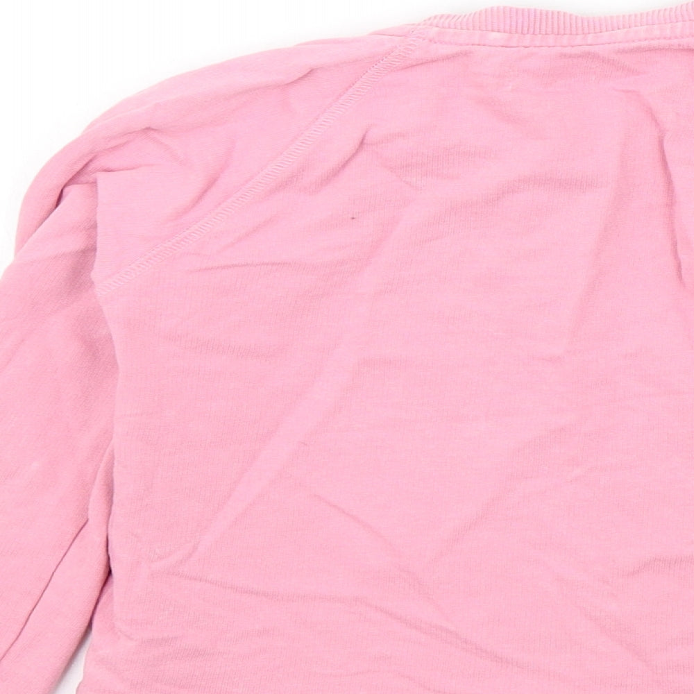 NEXT Girls Pink Colourblock Pullover Jumper Size 5 Years