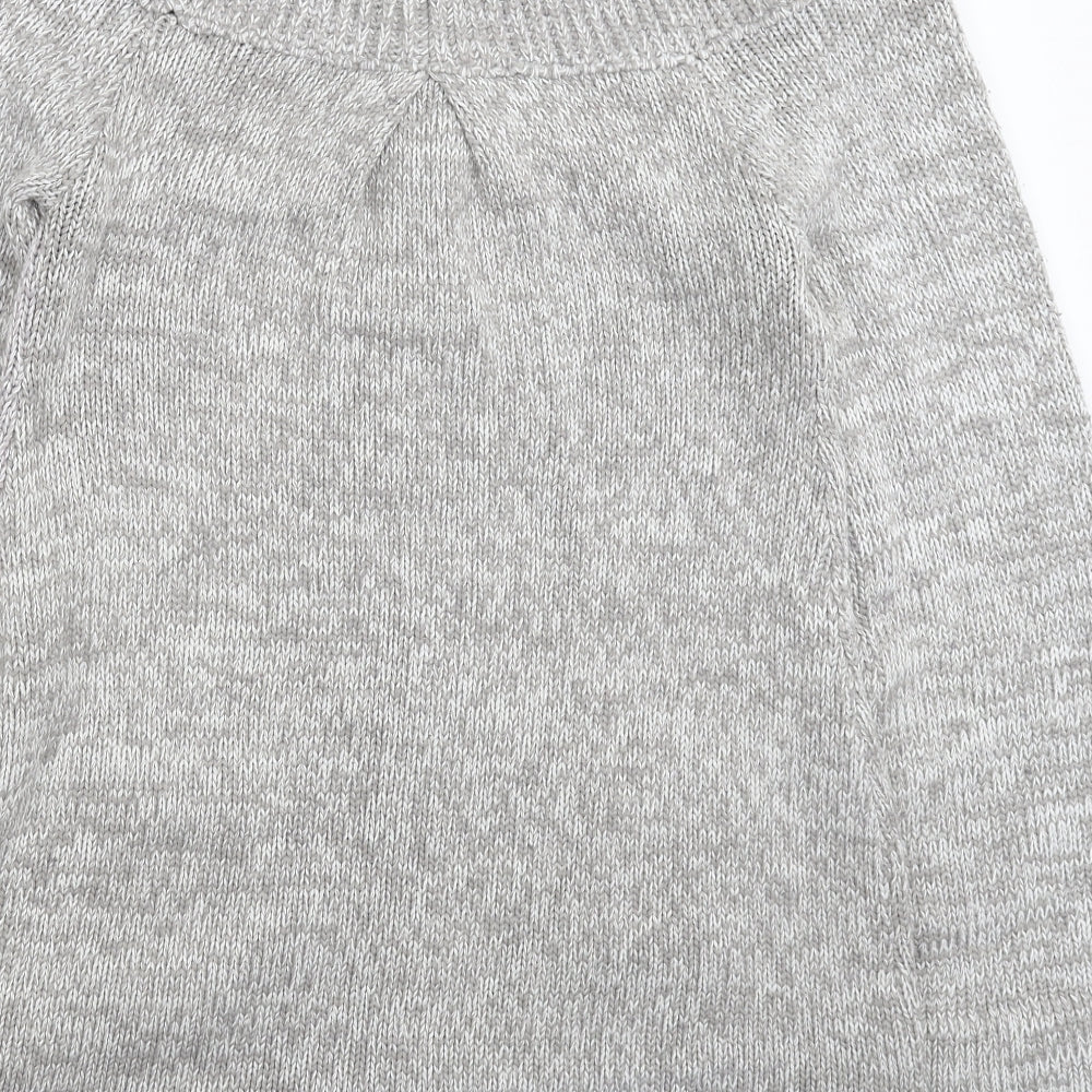 QED Womens Grey Knit Jacket Coatigan Size M