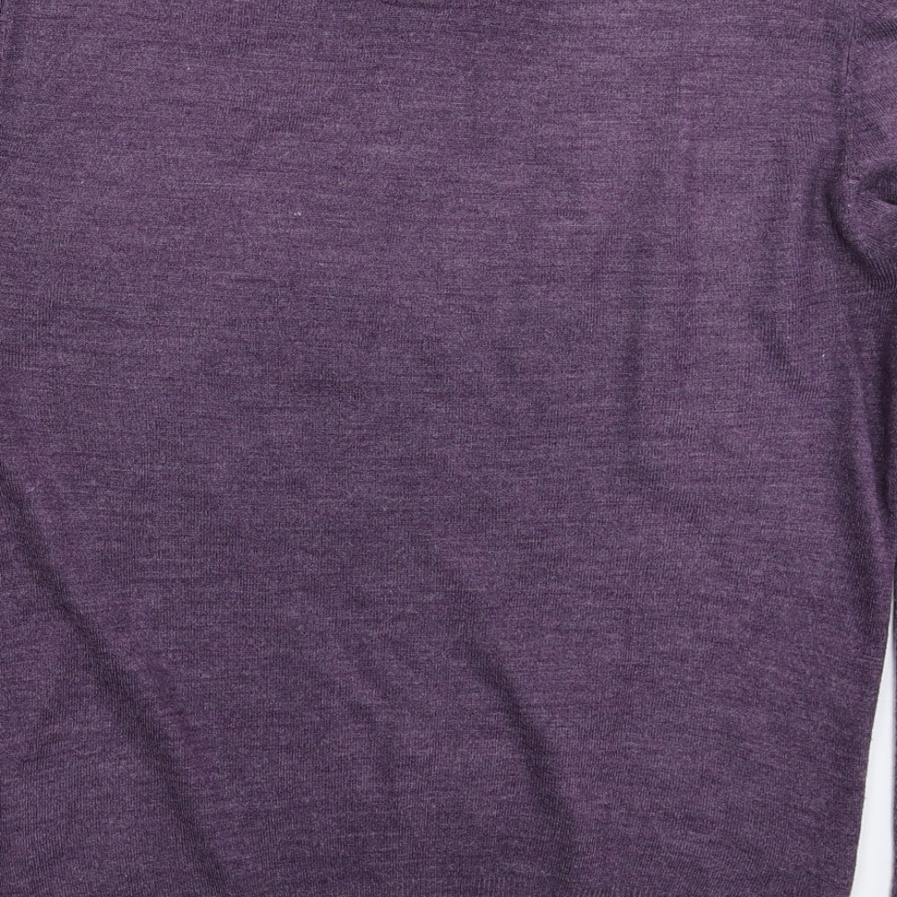 Thomas Nas Mens Purple Knit Pullover Jumper Size S