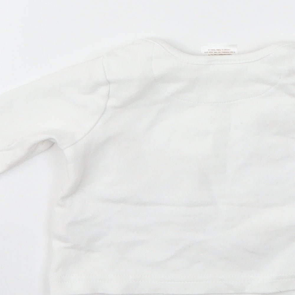 Matalan Girls White Basic T-Shirt Size 3-6 Months