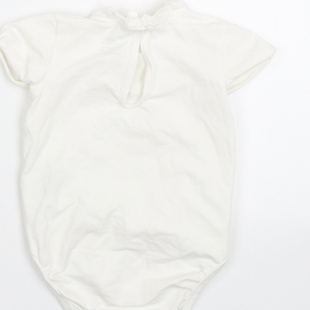 H&M Girls White Babygrow One-Piece Size 6-9 Months