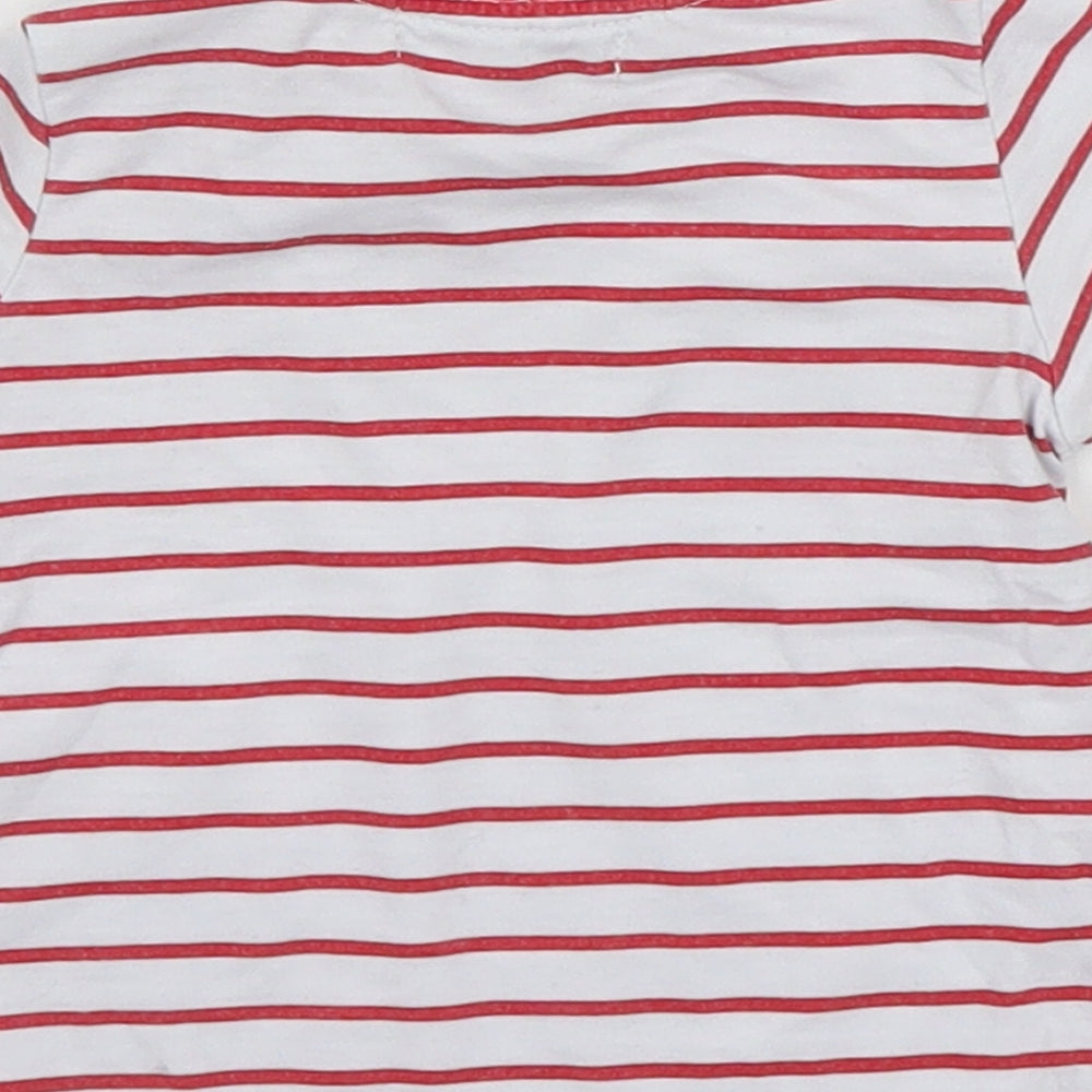 Lee Cooper Boys White Striped Basic T-Shirt Size 3-6 Months