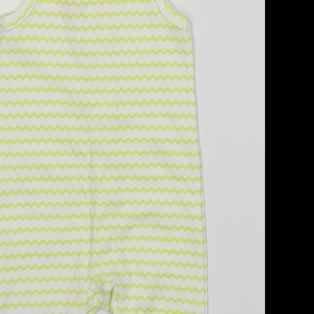 Mini Club Girls Yellow Striped Babygrow One-Piece Size 0-3 Months