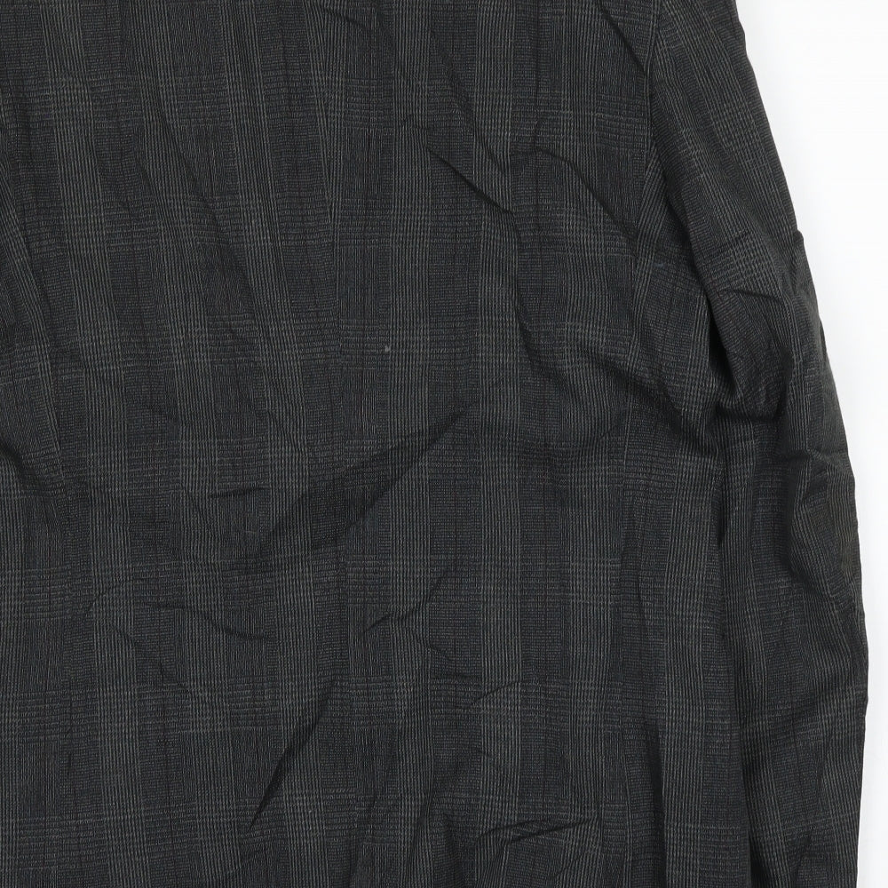 Brentoni Mens Grey Plaid Jacket Suit Jacket Size 40