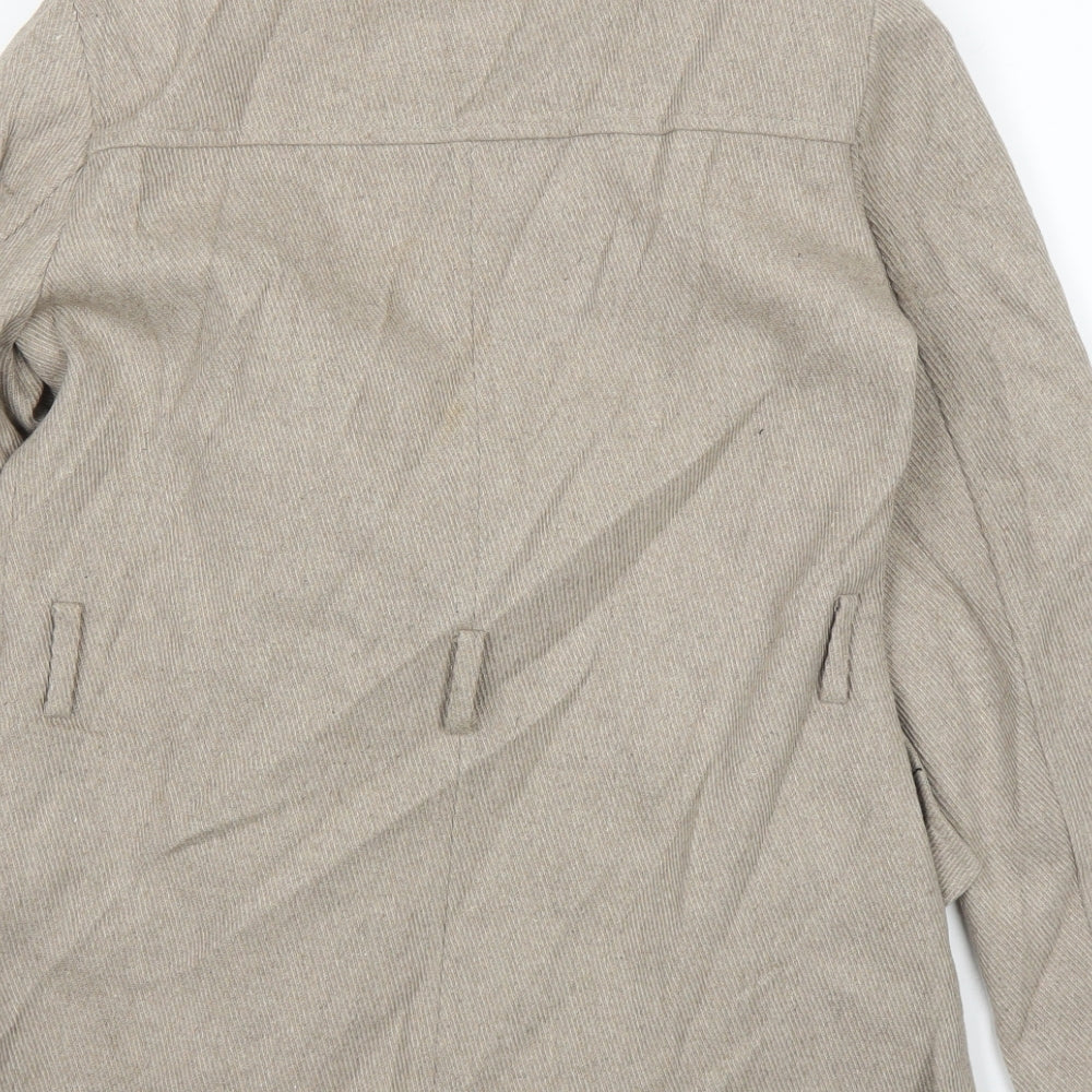 prew Womens Beige Jacket Coat Size 10