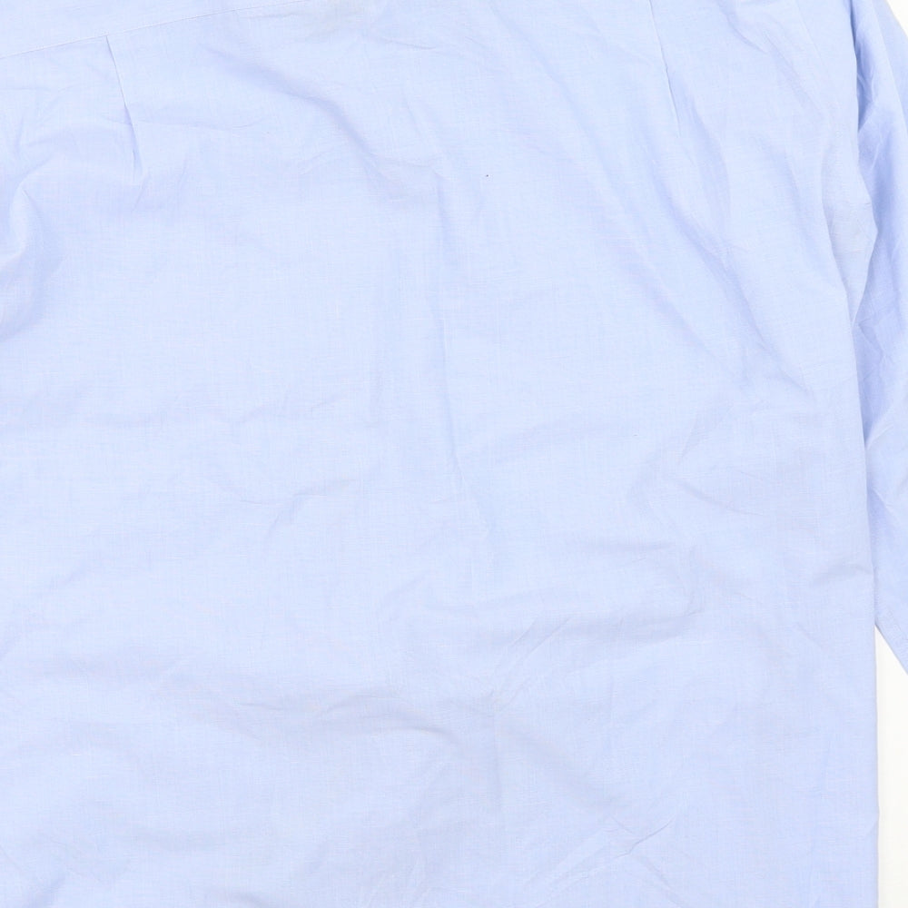 Next Mens Blue Button-Up Size 15.5