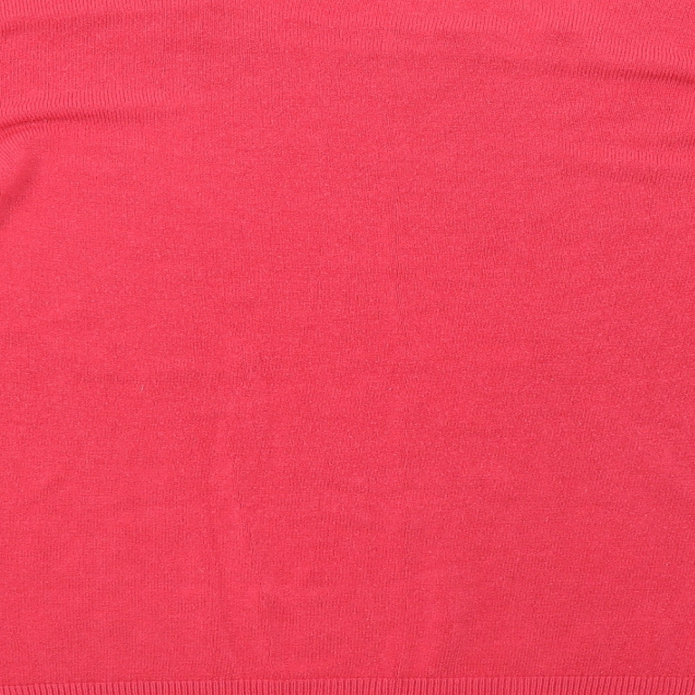 Primark Womens Pink Knit Pullover Sweatshirt Size 16