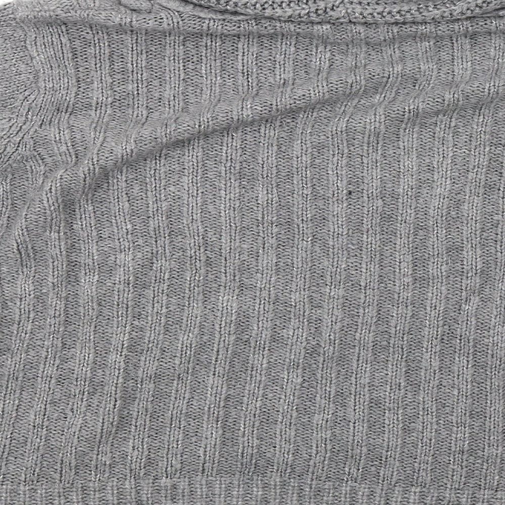 M&Co Womens Grey Knit Pullover Sweatshirt Size 2XL