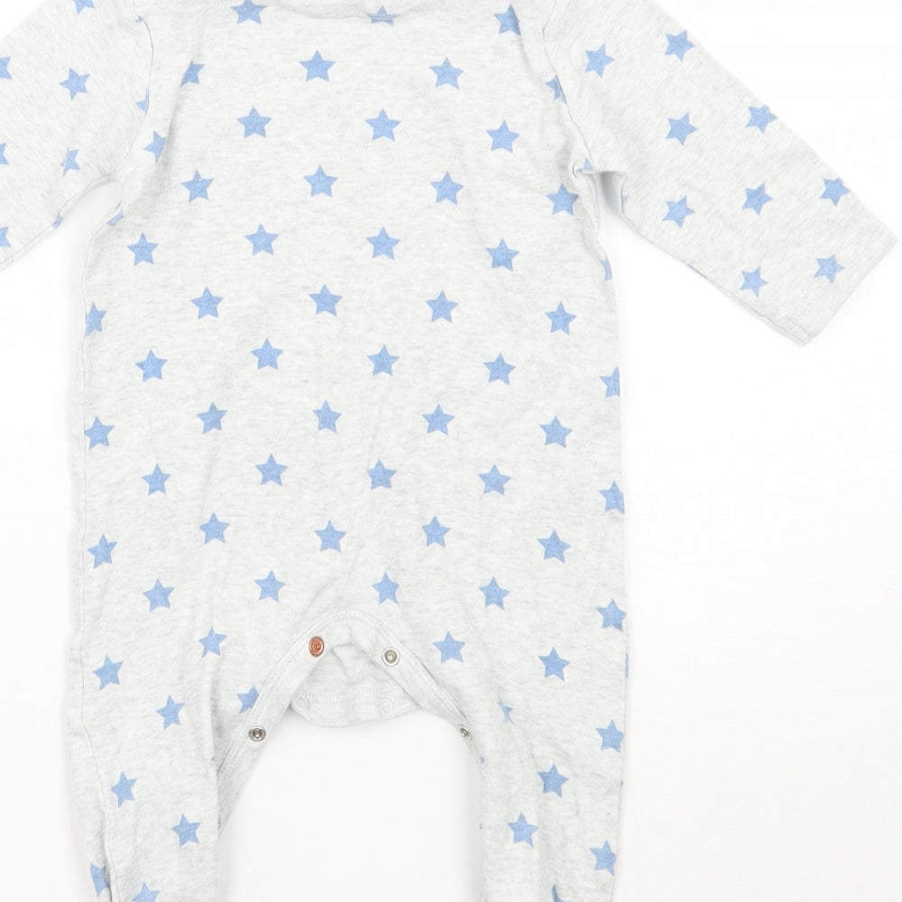 Mothercare Baby Grey Geometric Babygrow One-Piece Size 9-12 Months