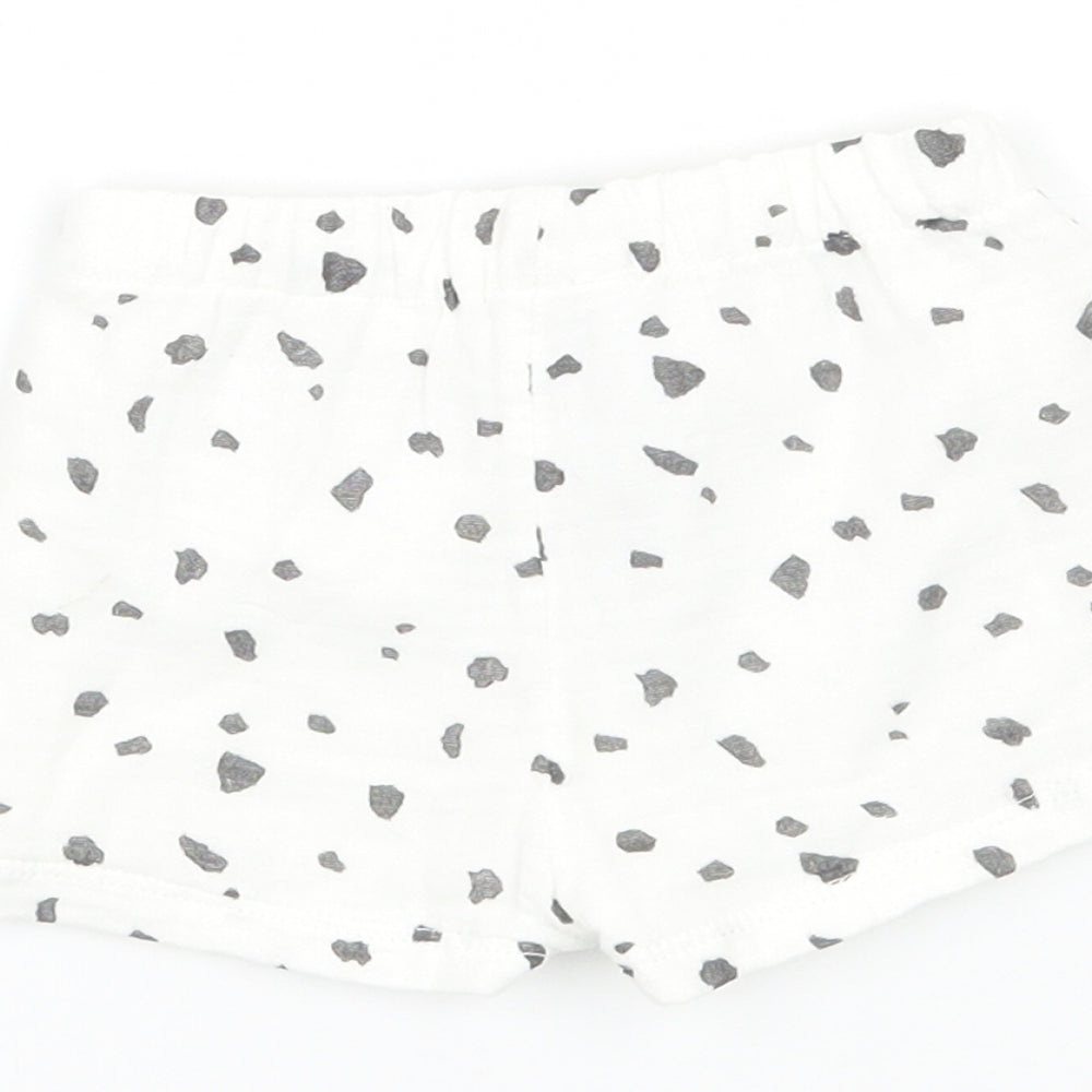Marks and Spencer Baby White Geometric Cropped Trousers Size Newborn