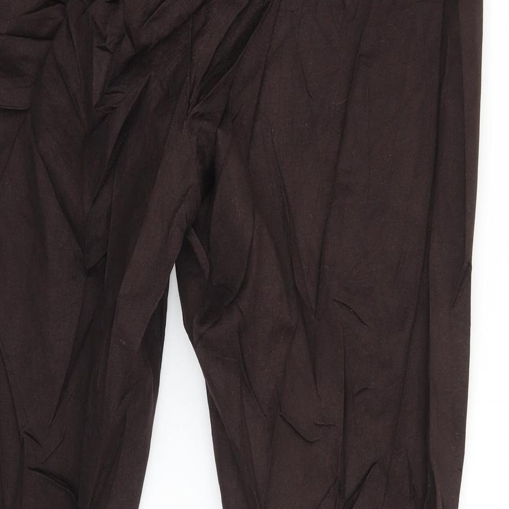 Marks and Spencer Womens Brown Trousers Size 14 L20.5 in