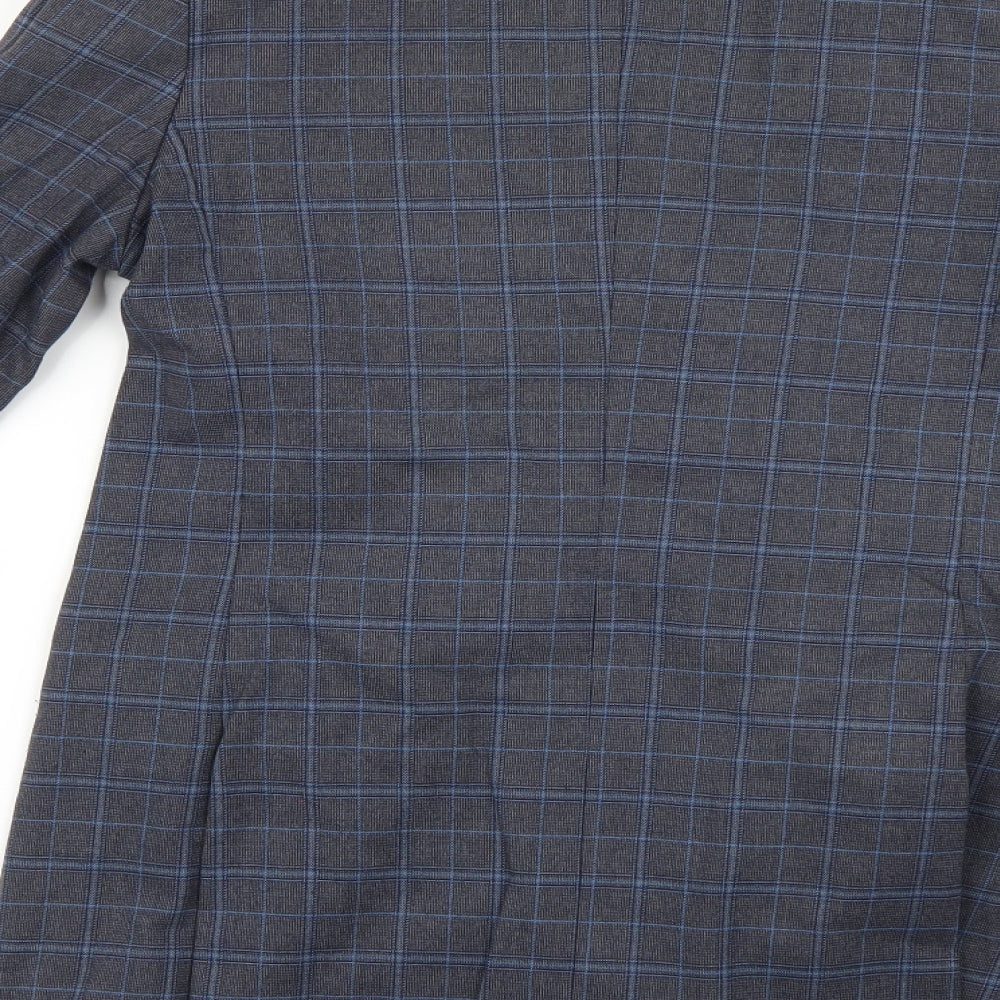 RESERVED Mens Blue Check Jacket Suit Jacket Size 36
