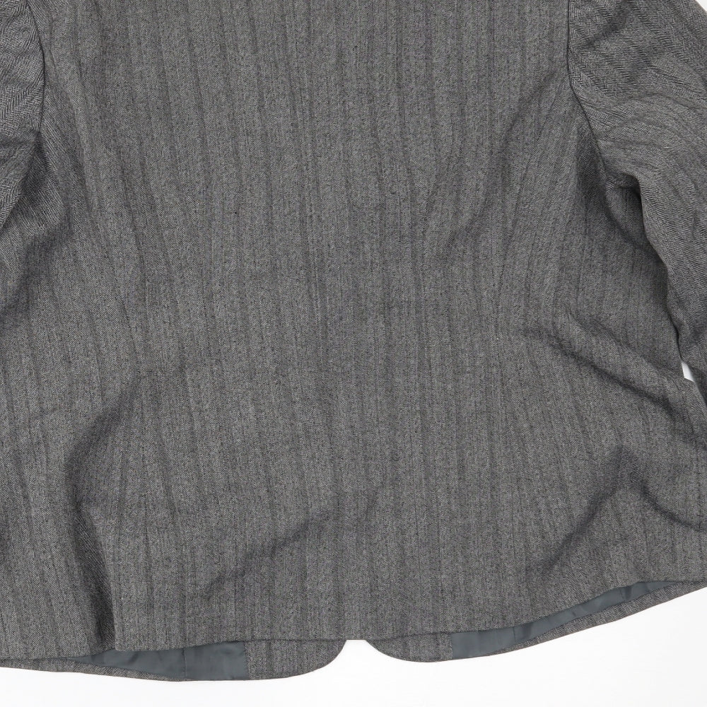Encore Womens Grey Jacket Blazer Size 16