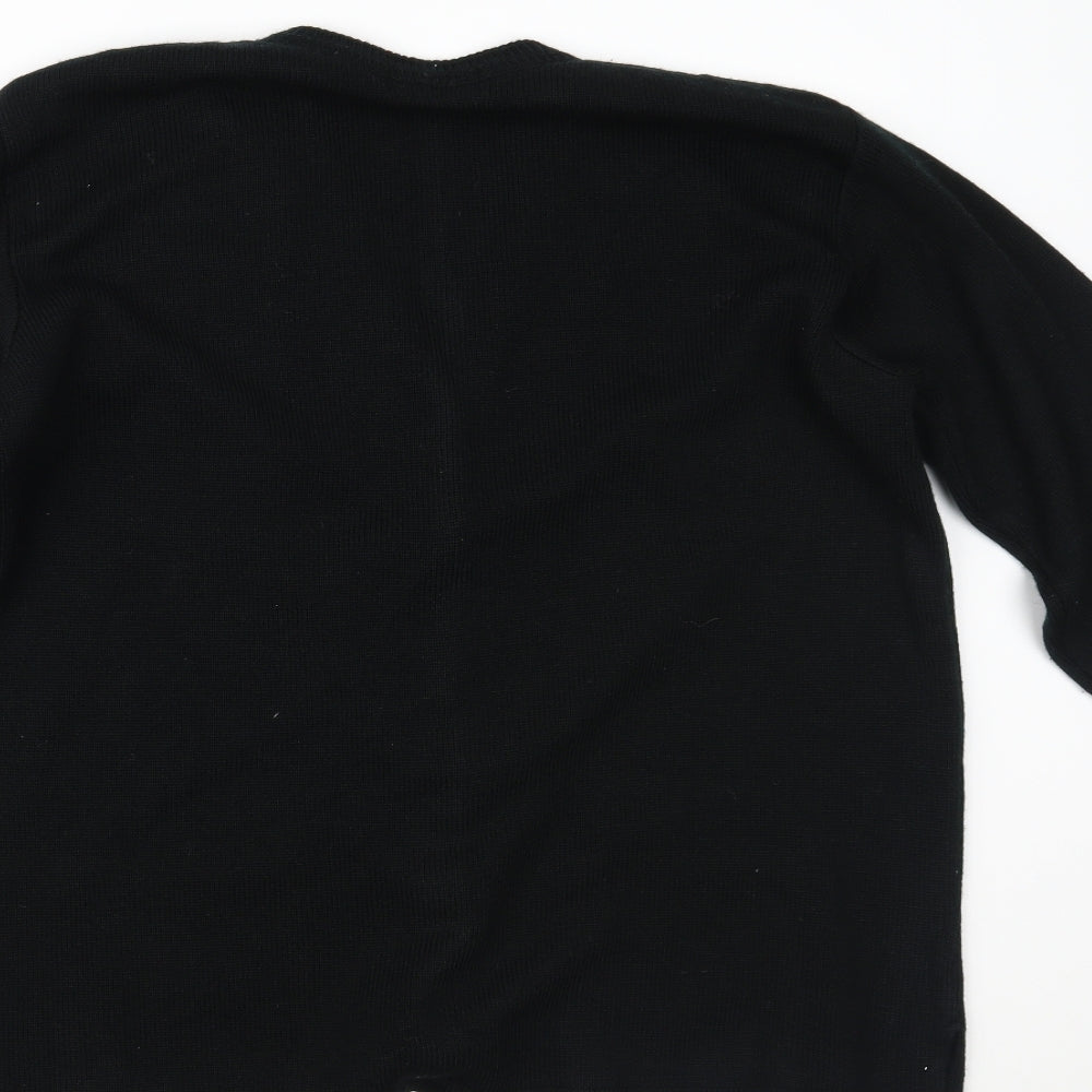 Dil Womens Black Cardigan Jumper Size XL