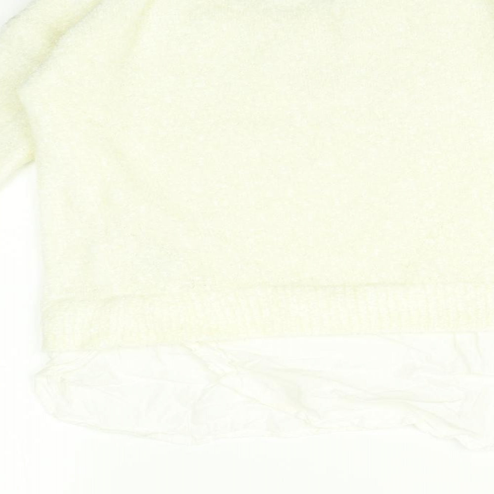 H&M Girls White Pullover Jumper Size 11-12 Years