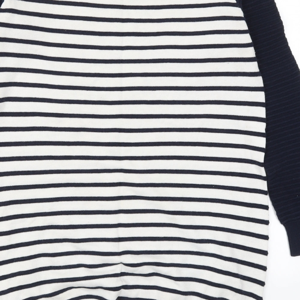 Dorothy Pekrins Womens Blue Striped Knit Pullover Jumper Size 14