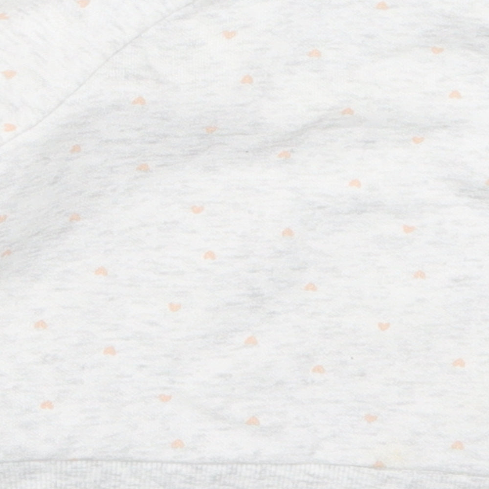 Primark Girls Grey Basic T-Shirt Size 3-6 Months - Zebra