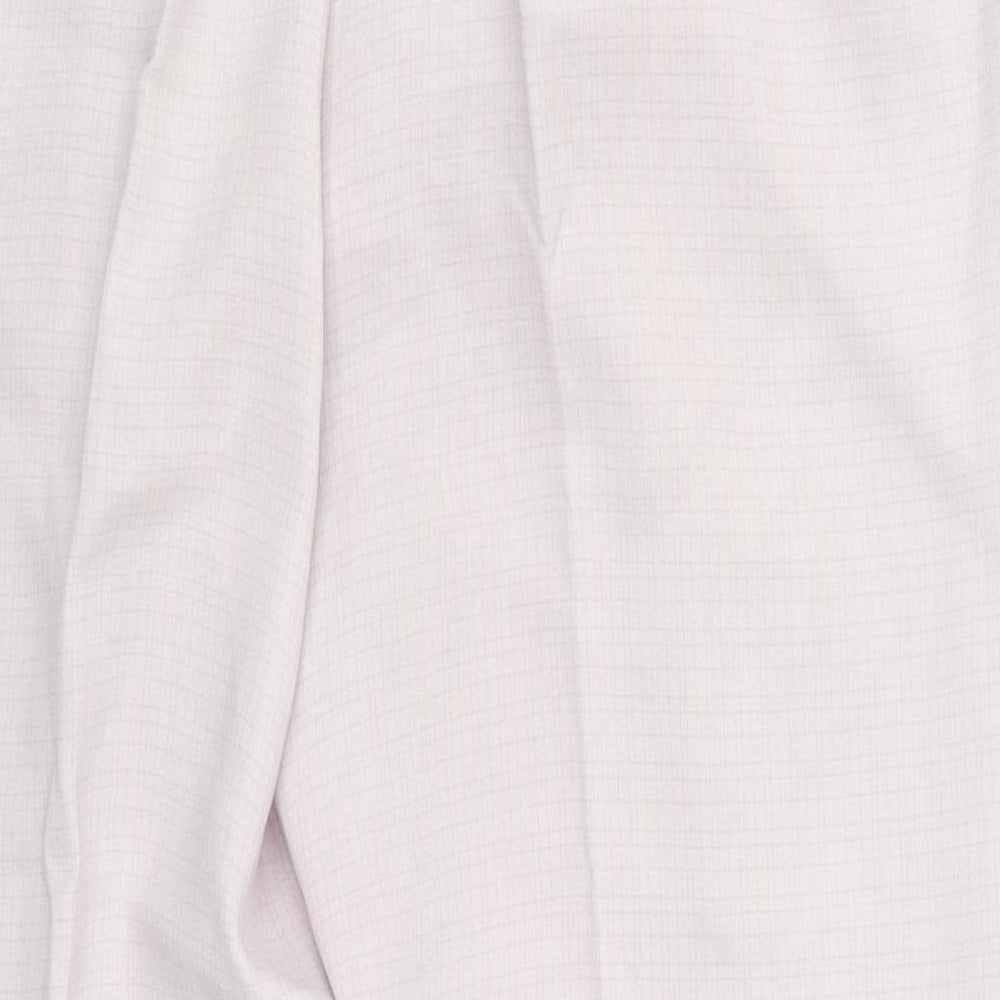 Marks & Spencer Womens Purple Check Trousers Size 16 L28 in