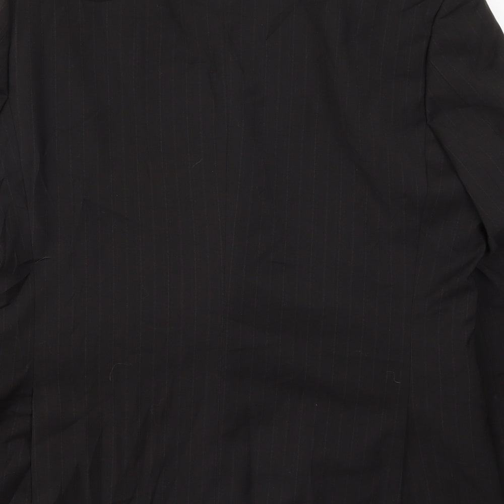 Burton Mens Brown Striped Jacket Suit Jacket Size 42