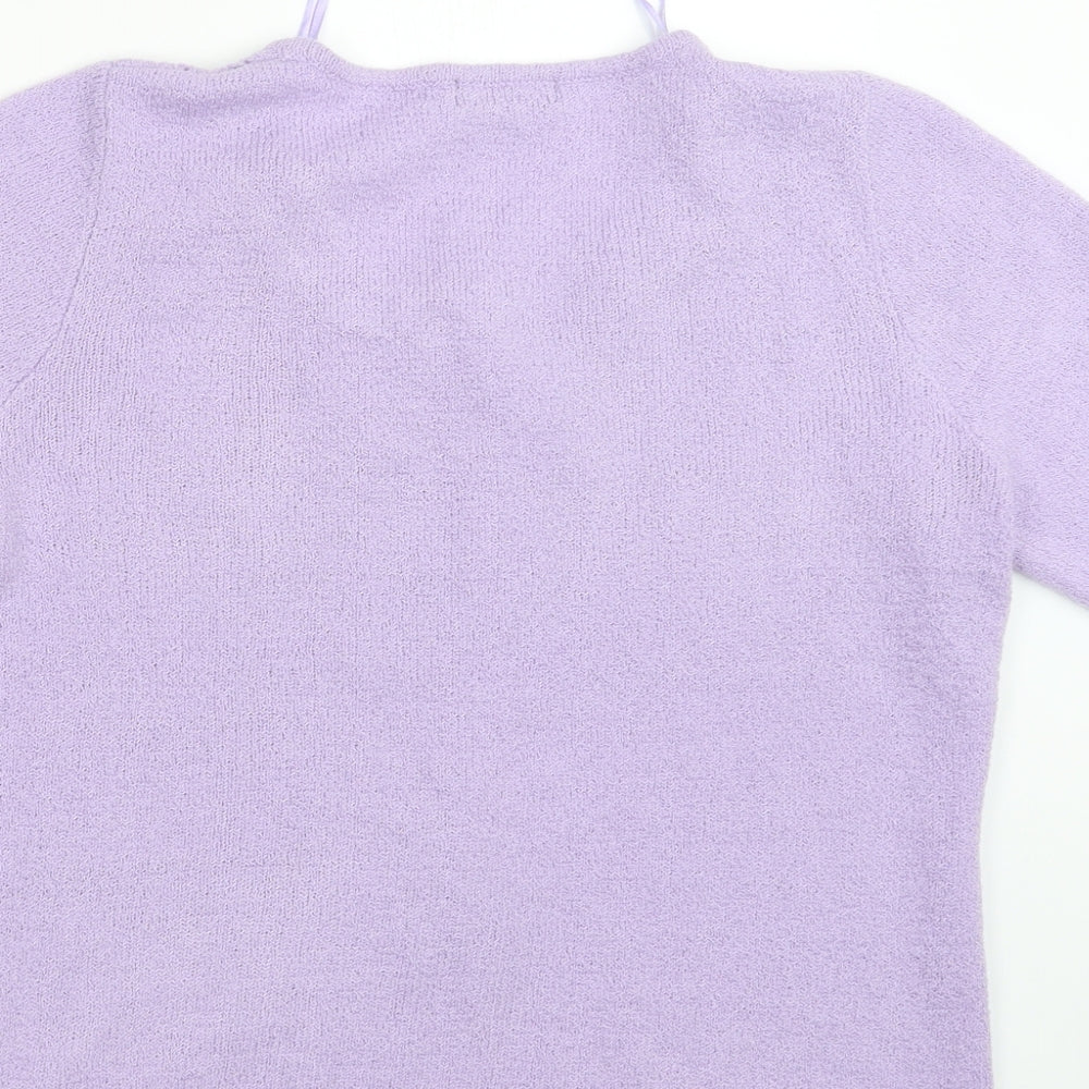 Bonmarché Womens Purple Knit Pullover Jumper Size S