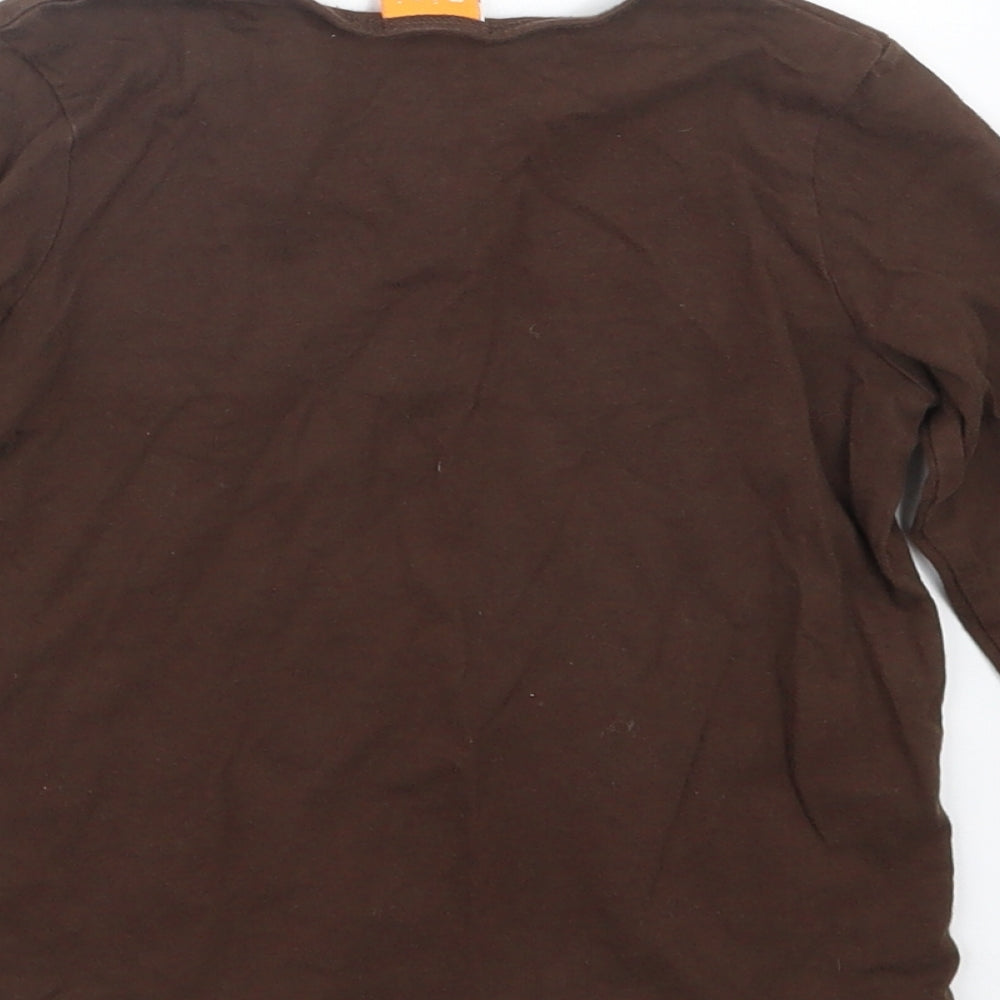 MINIMODE Girls Brown Basic T-Shirt Size 5-6 Years