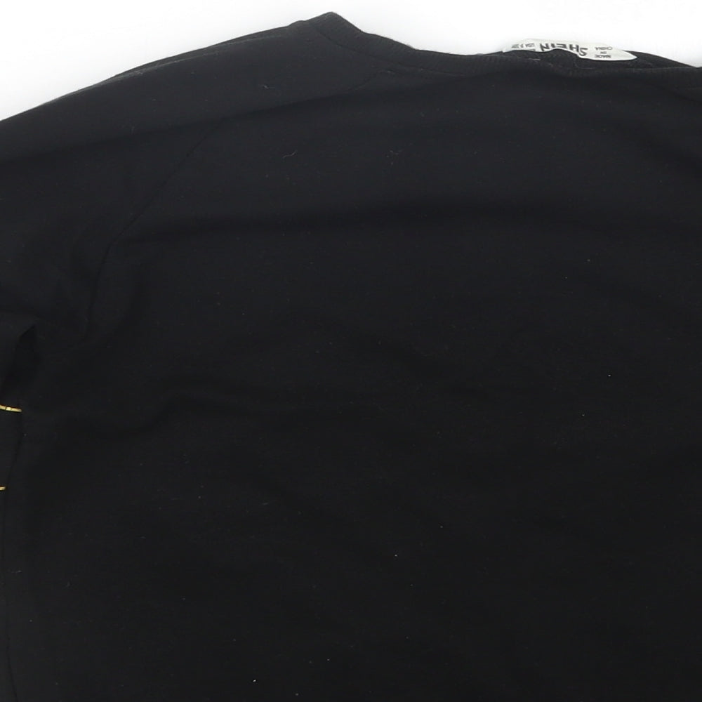 SheIn Girls Black Pullover Jumper Size 10 Years