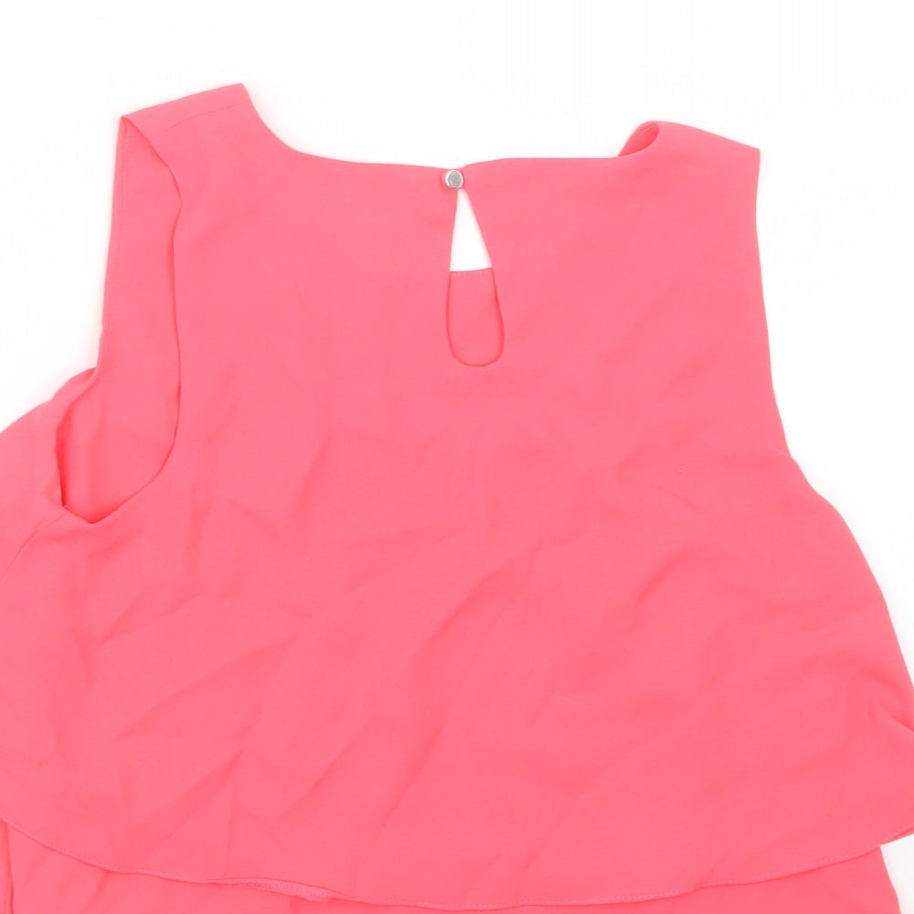 Candy Couture Girls Pink Basic Blouse Size 10-11 Years