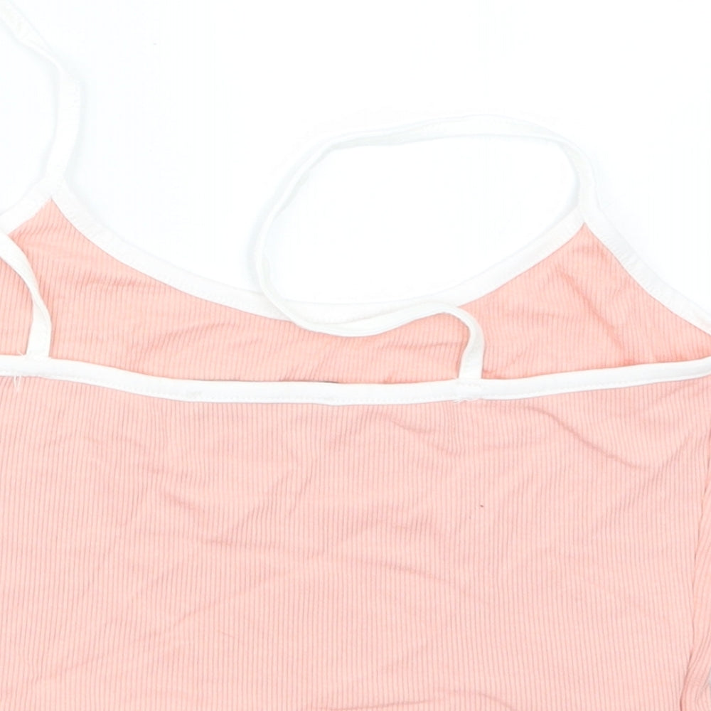 Zaful Womens Pink Cropped T-Shirt Size 10