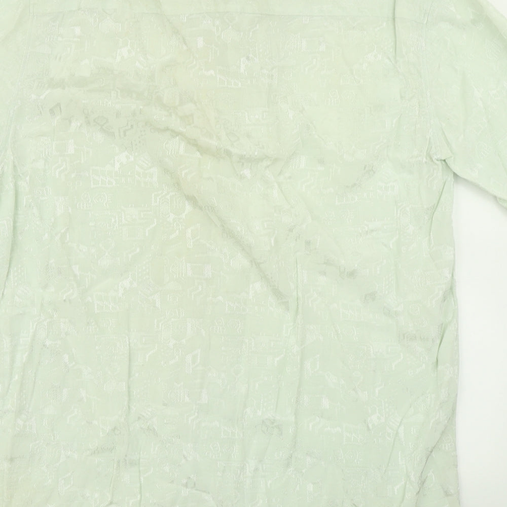 C&A Mens Green Button-Up Size L