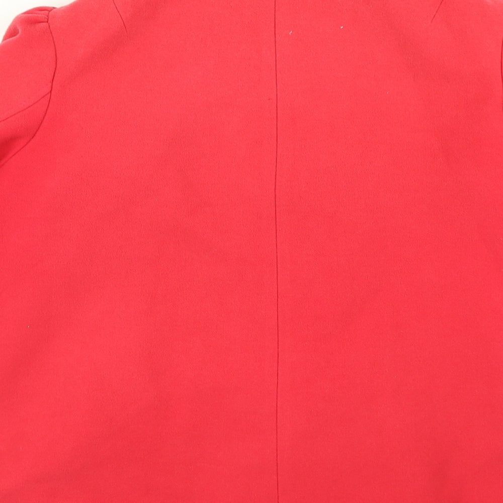 G. Womens Pink Overcoat Coat Size 14
