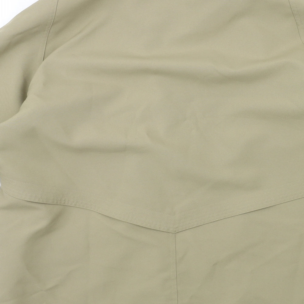 DAVID BARRY Womens Green Overcoat Coat Size 16