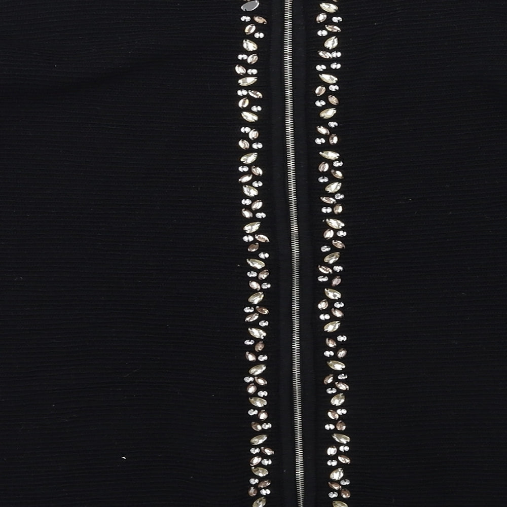 Next Womens Black Knit Pullover Jumper Size 10