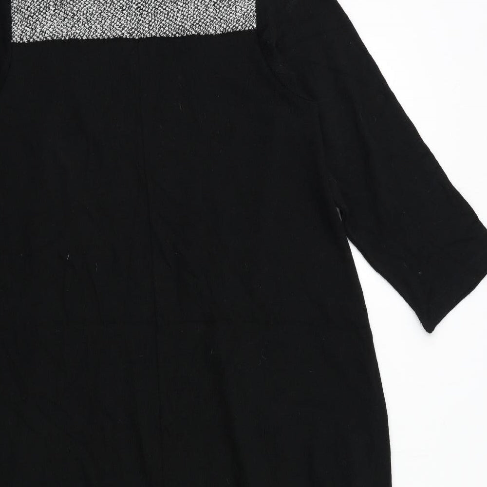 Lacony Womens Black Batik Jumper Dress Size M