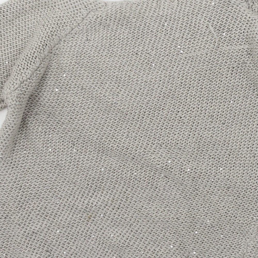 River Island Womens Grey Knit Pullover Jumper Size 10