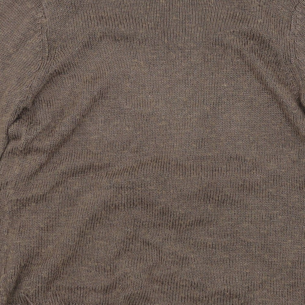 Marks & Spencer Womens Brown Knit Pullover Jumper Size 14