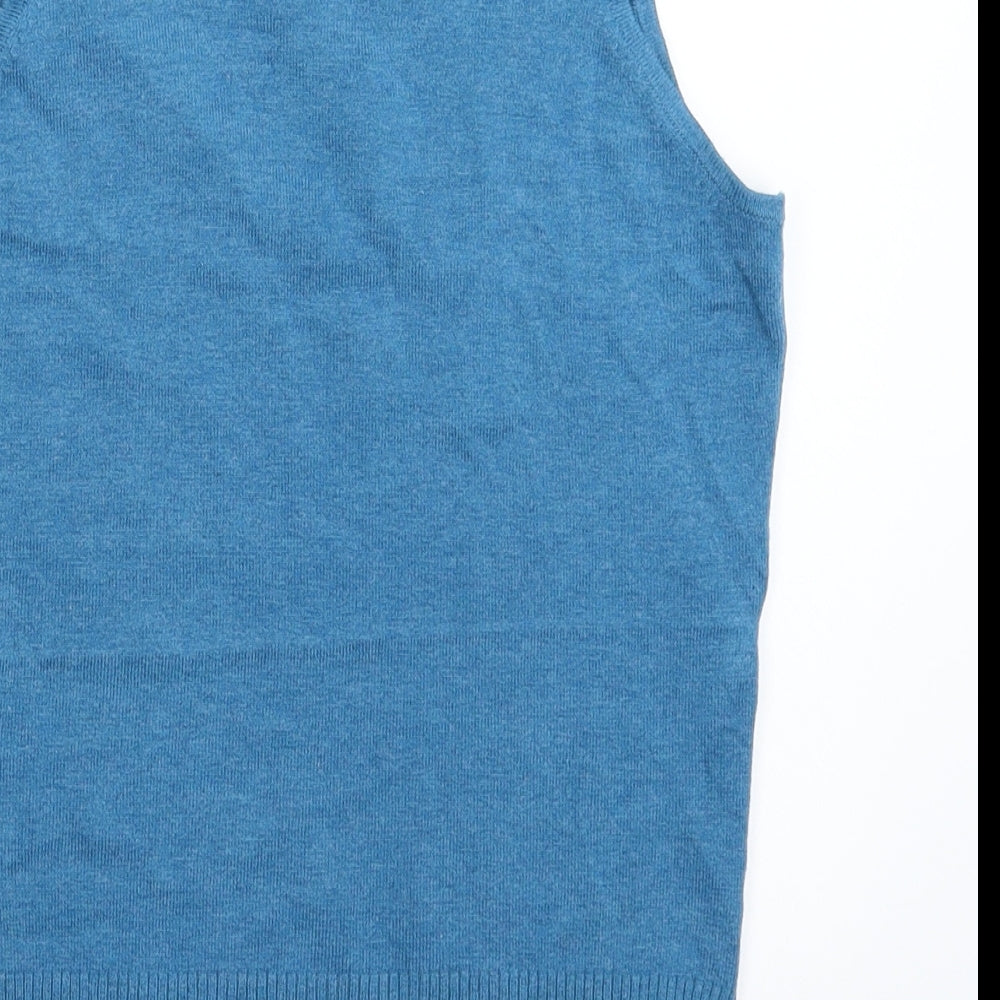 Atmosphere Womens Blue Knit Basic Tank Size 8