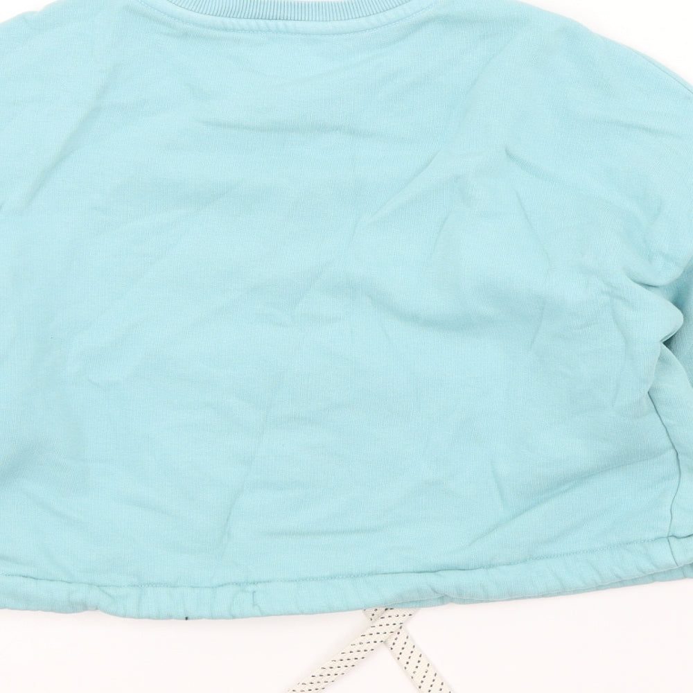 Marks & Spencer Girls Blue Colourblock Pullover Sweatshirt Size 9-10 Years