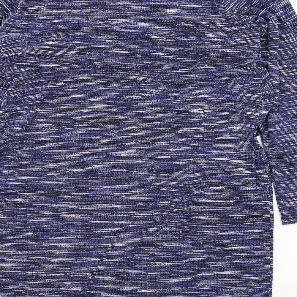 Preworn Womens Black Colourblock A-Line Size 18