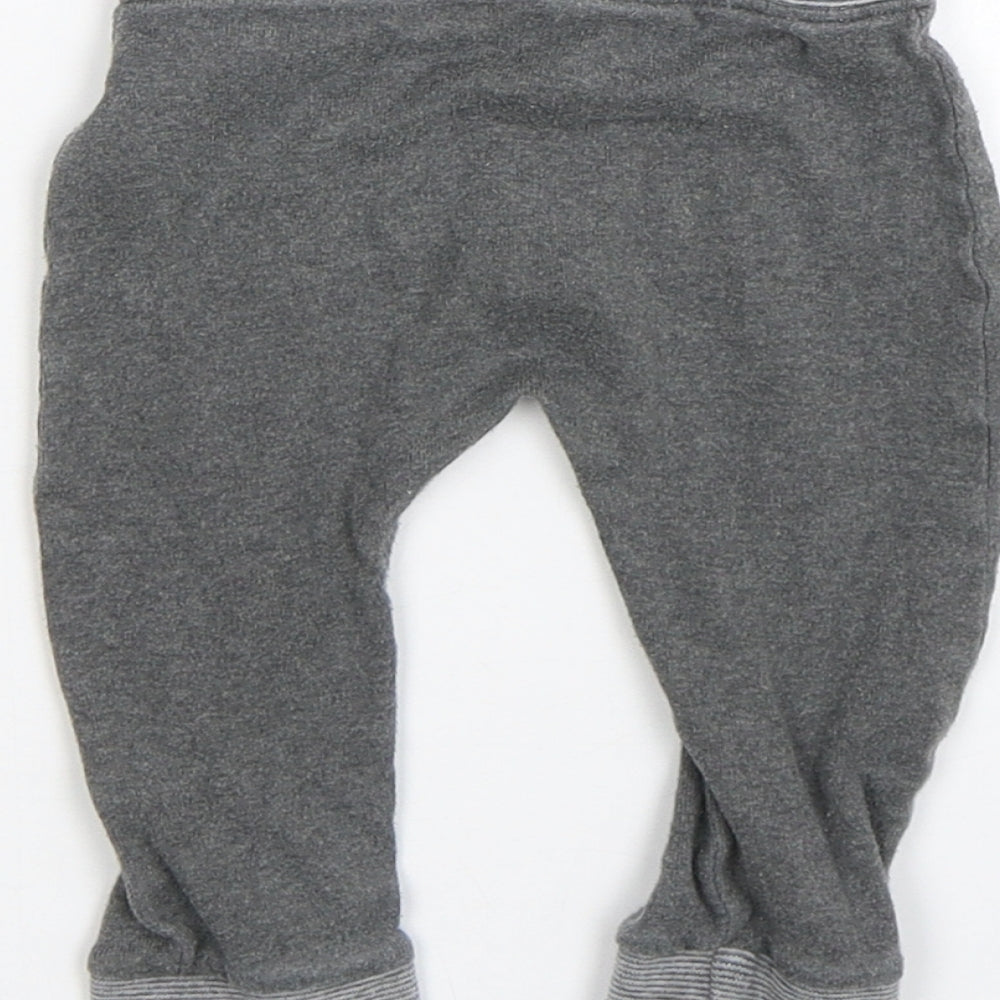 George Boys Grey Striped Sweatpants Trousers Size 6-9 Months